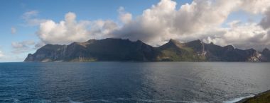 Görünümü Segla Dağı, Norveç Panoraması.
