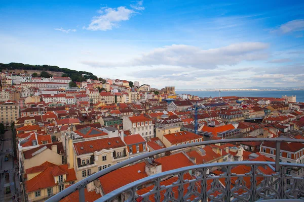 Vue du haut de l'ascenseur Santa Justa à Lisbonne — Photo