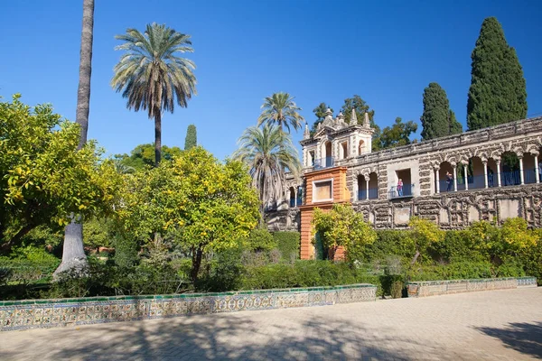 Giardini reali Alcazar a Siviglia . — Foto Stock