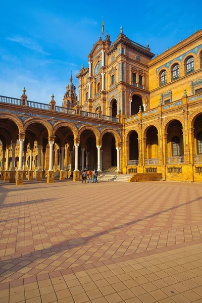 Görünüm Plaza de Espana kompleks, Sevilla, İspanya