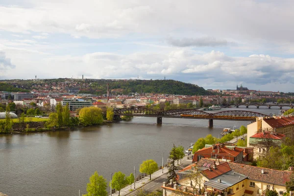 Prague Czech Republic April 2017 View Vysehrad Rain Vysehrad Historic — Stock Photo, Image