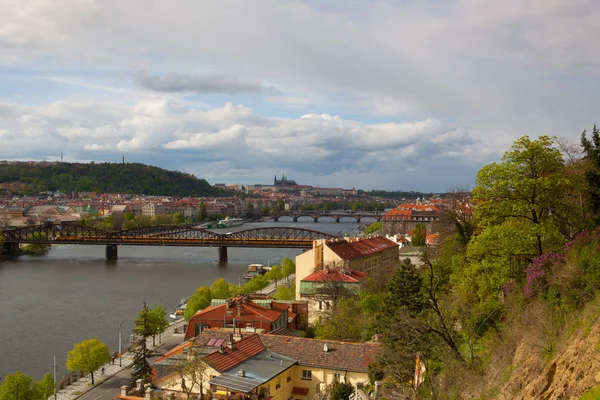 Vista da Vysehrad dopo la pioggia, Praga, Repubblica Ceca — Foto Stock