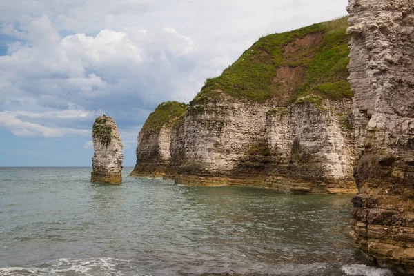 Prázdná pláž na Flamborough Head, Bridlington v Yorkshiru, Engla — Stock fotografie