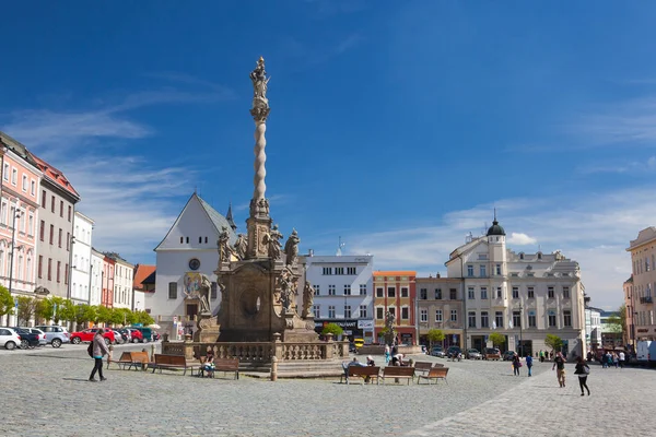 Вид на площадь Долни в Оломоуце, Чехия , — стоковое фото