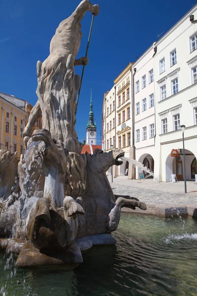 Alamóc Csehország 2017 Nézd Meg Dolni Square Olomouc Cseh Köztársaság — Stock Fotó