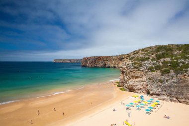 Ünlü sörf plaja yakın Cape St.Vincente, Sagres, Portekiz