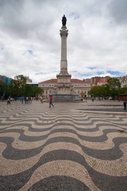 Lizbon rossio Meydanı Çeşmesi. 