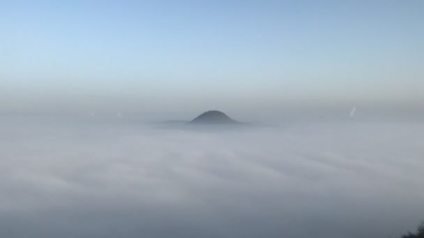 Uitzicht Vanaf Top Van Rana Heuvel Herfst Landschap Centrale Boheemse — Stockvideo