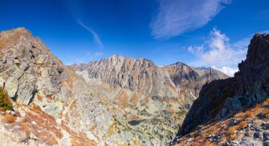 Yüksek Tatras, Slovakya'da dağın tepesinden görüntülemek