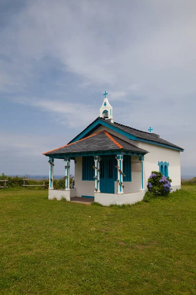 Small chapel on danger cliffs, Spain