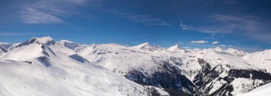 Kış manzarası ski resort, Bad Hofgastein, Avusturya. 