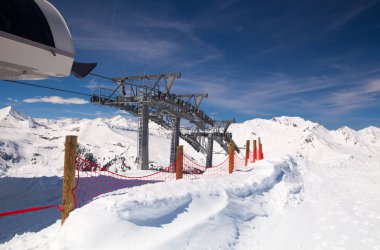 Kış manzara ski resort, Bad Hofgastein, Avusturya. 