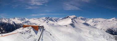 Kış manzara ski resort, Bad Hofgastein, Avusturya. 