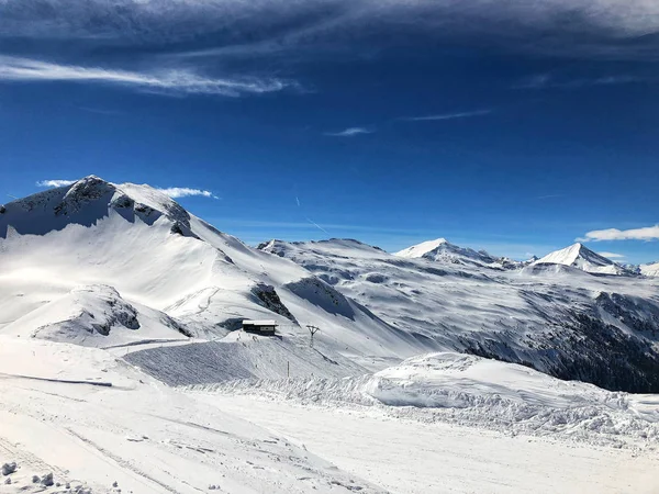 Vinterlandskap i ski resort, Bad Hofgastein, Österrike. — Stockfoto