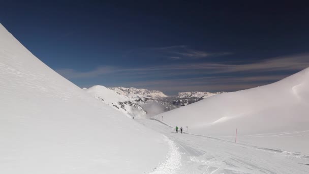 滑雪胜地冬季风光 Hofgastein 奥地利 — 图库视频影像