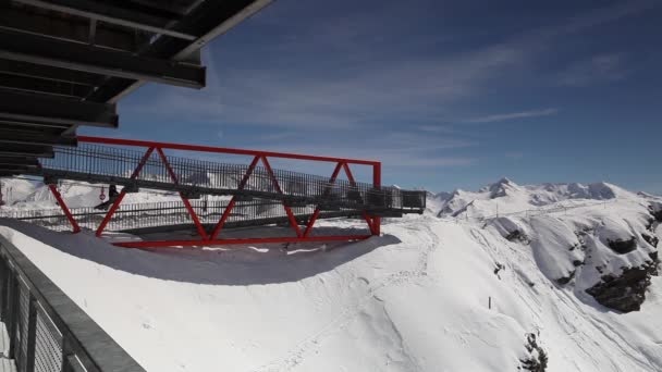 Bad Gastein Oostenrijk April 2018 Winterlandschap Ski Resort Bad Hofgastein — Stockvideo
