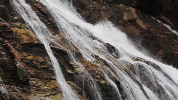 Bad Gastein Avusturya Sularda Uçan Şelale Şelale Yüksekliği Ile Adımda — Stok video