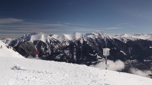 Χειμωνιάτικο Τοπίο Στο Χιονοδρομικό Θέρετρο Bad Hofgastein Αυστρίας — Αρχείο Βίντεο