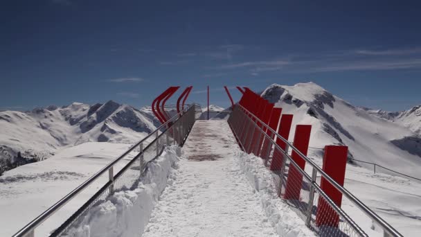 Bad Gastein Oostenrijk April 2018 Gezichtspunt Bergen Skiresort Bad Gastein — Stockvideo