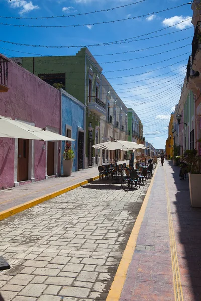 Campeche Mexico Januari 2018 Typische Koloniale Straat Campeche Mexico Historische — Stockfoto