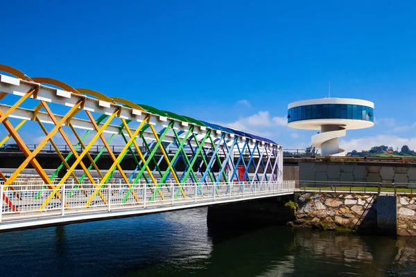 Avilés Hiszpania Lipca 2017 Widok Niemeyer Centrum Budynku Avilés Centrum — Zdjęcie stockowe