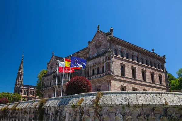 Comillas Espanha Julho 2017 Palácio Sobrellano Aldeia Comillas Espanha Construído — Fotografia de Stock