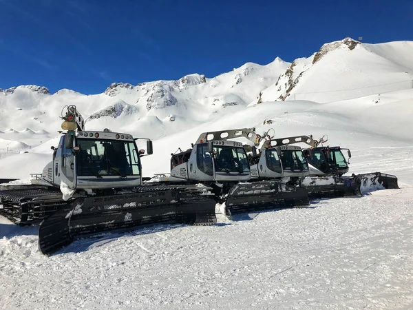 Schneewalzen Skiort Bad Hofgastein Österreich — Stockfoto