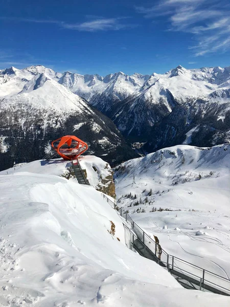 オーストリア バードガシュタイン 2018 山スキー リゾート バート ガシュタインの視点 それは高 Tauern 山でオーストリアのスパ — ストック写真