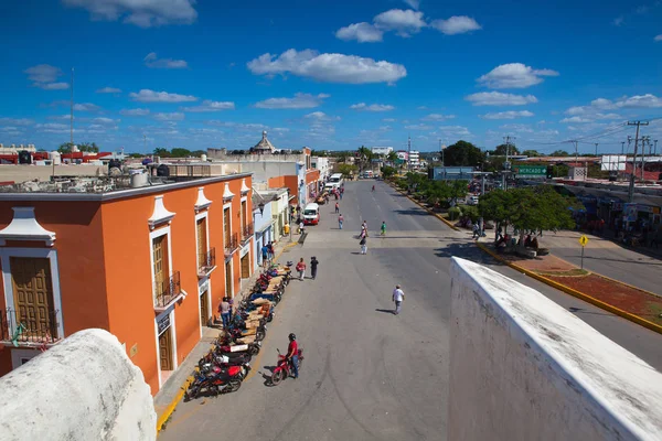 Campeche México Janeiro 2018 Vista Muros Antigos Campeche Rua Colonial — Fotografia de Stock