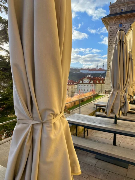 View from garden next to Schwarzenberg Palace., Prague, Czech Re — Stock Photo, Image