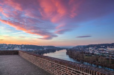 Vysehrad kalesinden sabah, Prag, Çek Cumhuriyeti