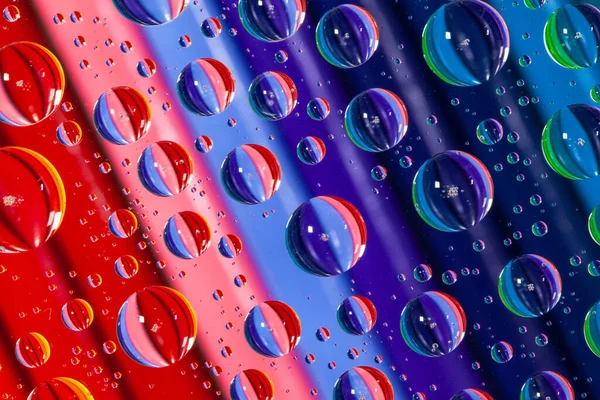 Matite Colore Sotto Vetro Con Gocce Acqua Concetto Ufficio — Foto Stock