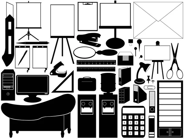 Outils de bureau isolés sur blanc — Image vectorielle