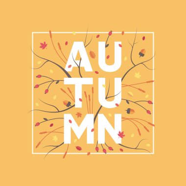 yazıt dalları ile sonbahar