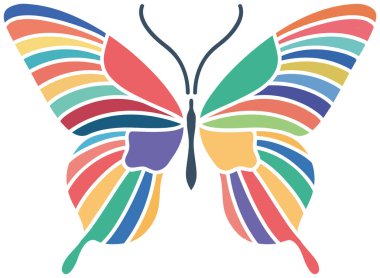 Kelebek düz simgesi