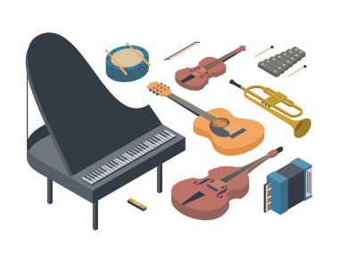 müzik enstrümanları simgeleri ayarlandı