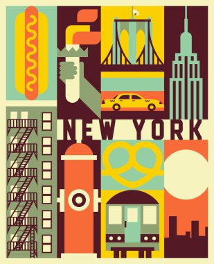 New york retro afiş