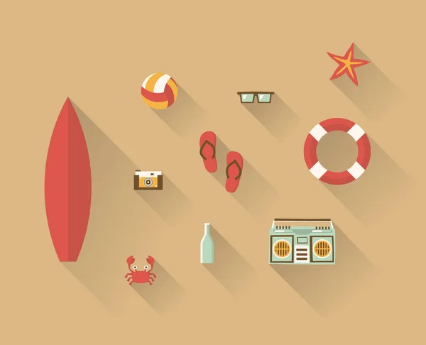 Icon set Beach