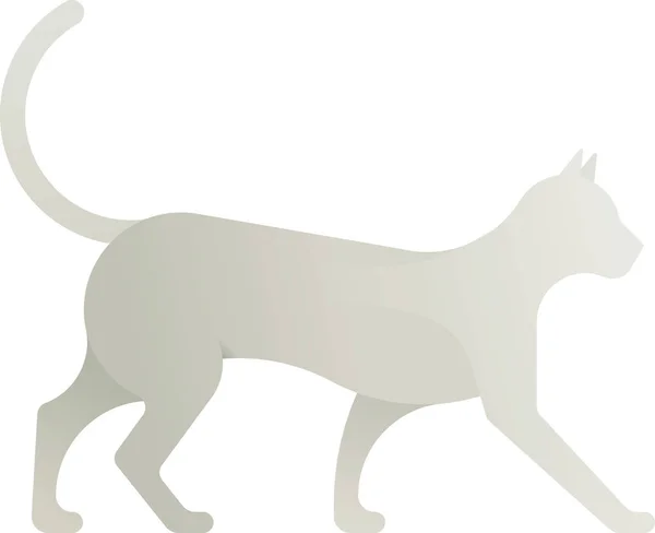 Svart och vit katt-ikonen — Stock vektor