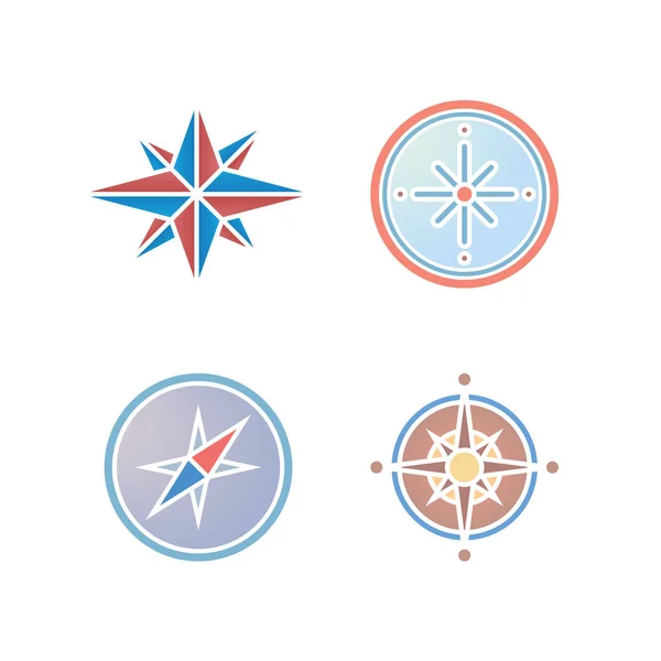 Icon Set von Kompassen — Stockvektor