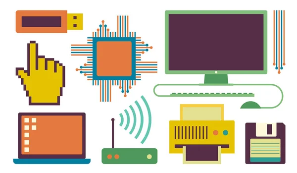 Symbolsatz des Computers — Stockvektor