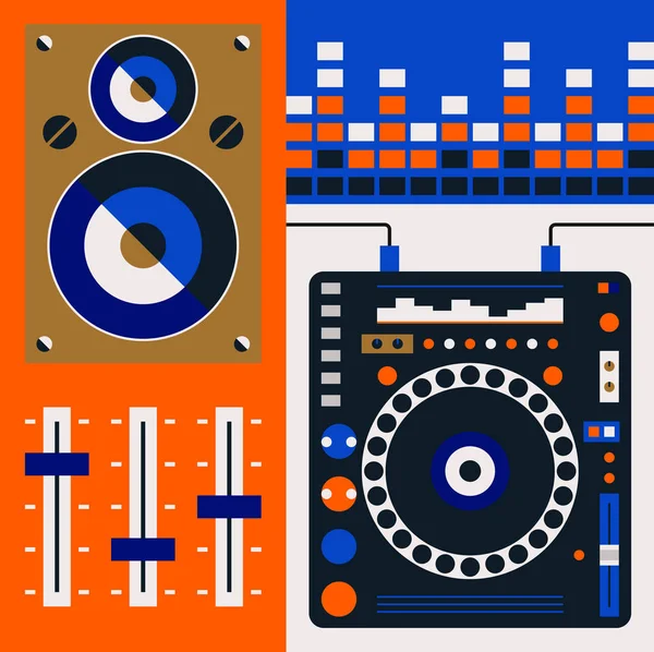 DJ Naamsvermelding banner — Stockvector