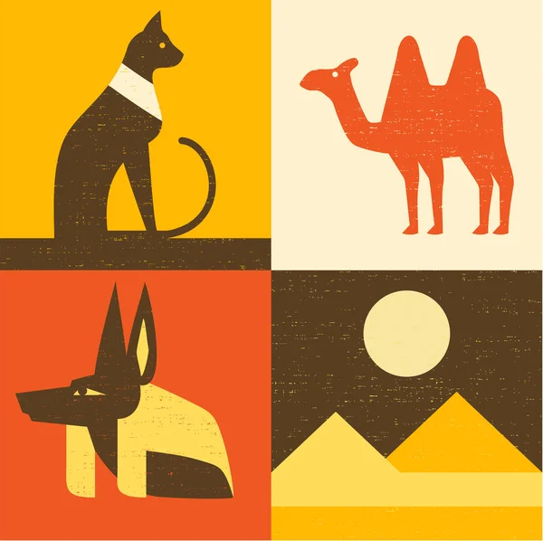 Icono conjunto de Egipto — Vector de stock