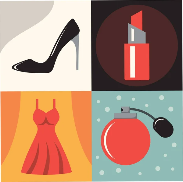 kadın moda Icon set