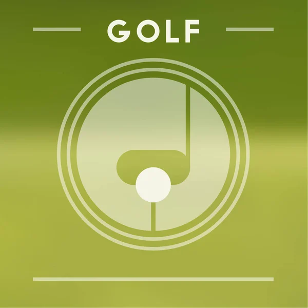 Golf icono abstracto simple — Vector de stock