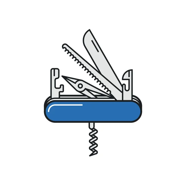 Μπλε μεταλλικό jackknife — Διανυσματικό Αρχείο