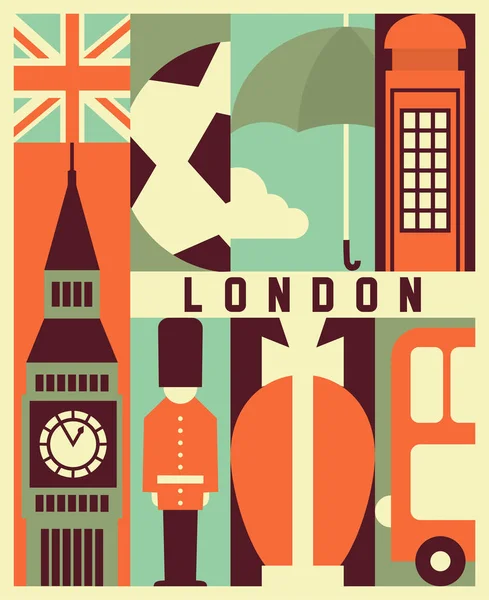 Banner di viaggio a Londra — Vettoriale Stock