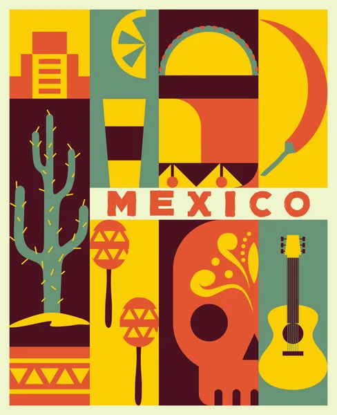 Mexico reizen banner — Stockvector