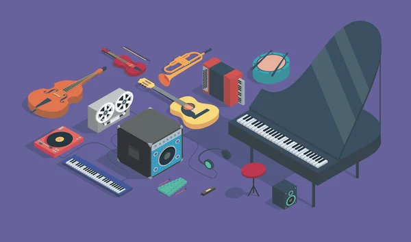 müzik enstrümanları simgeleri ayarlandı