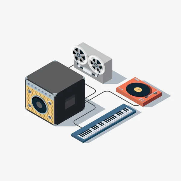 Sada ikon hudebních nástrojů — Stockový vektor